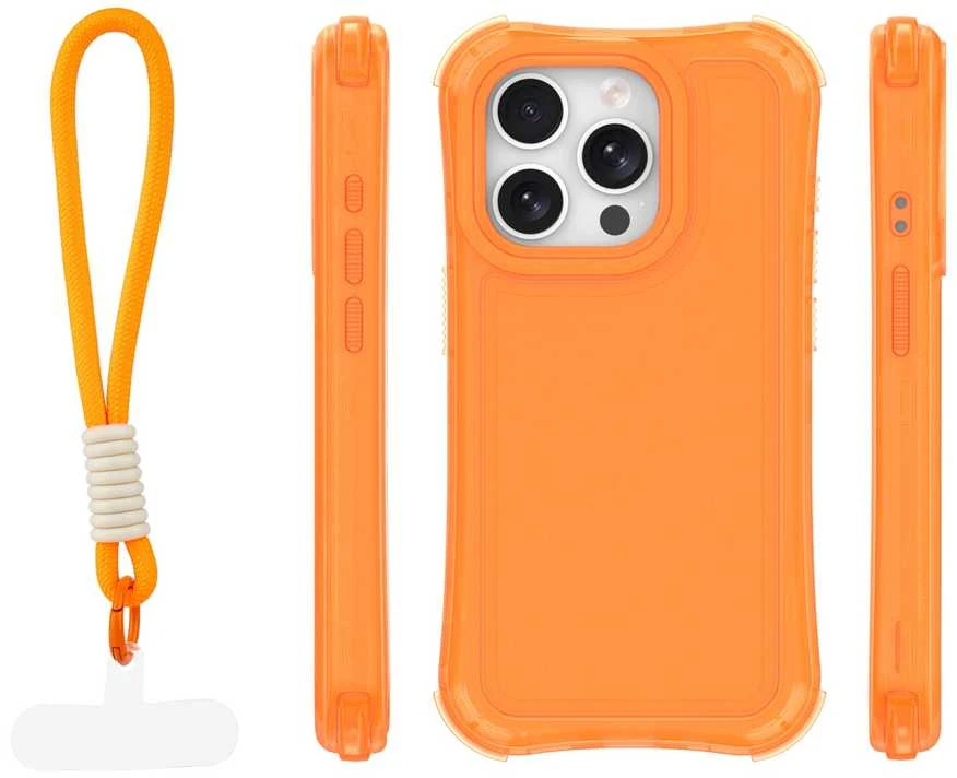 TFO Safepop dėklas su dirželiu iPhone 15 Pro 6,1" oranžinis
