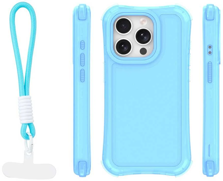 TFO Safepop dėklas su dirželiu, skirtas iPhone 15 Pro 6,1" mėlynas
