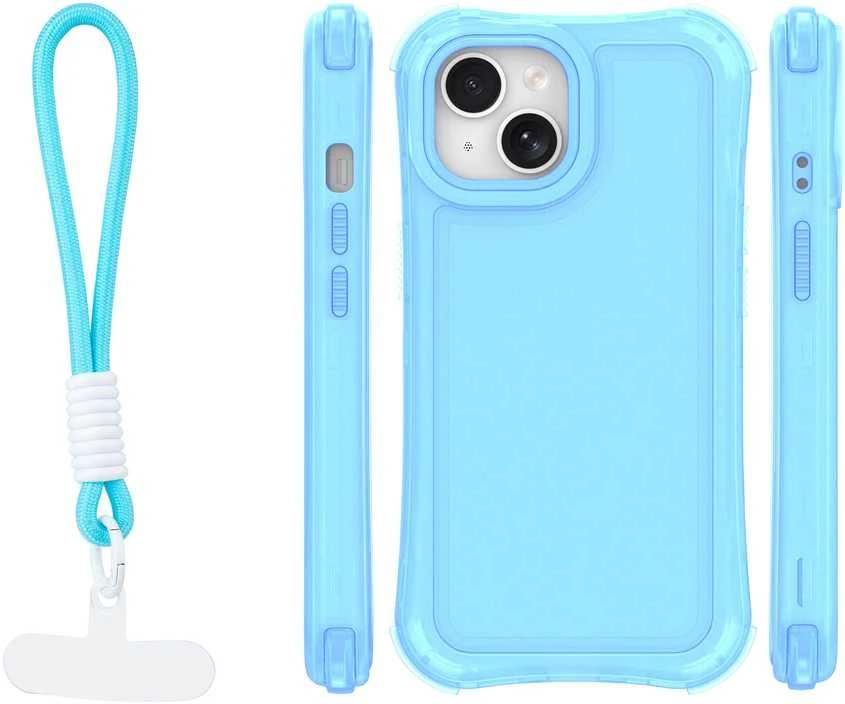 TFO Safepop dėklas su dirželiu iPhone 15 6,1" mėlynas