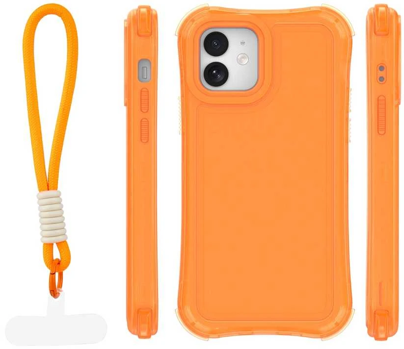 TFO Telforceone „Safepop“ dėklas su dirželiu, skirtas „iPhone 12 / 12 Pro 6,1“; oranžinis