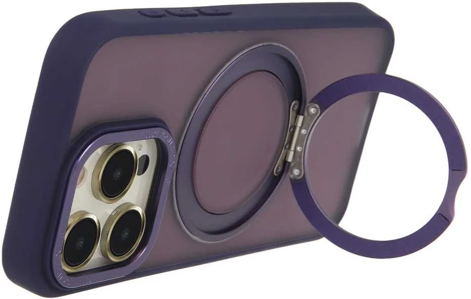 Tecto Shield Telforceone Saugus besisukančio mago dėklas, skirtas „iPhone 15 Pro Max 6,7“; violetinis