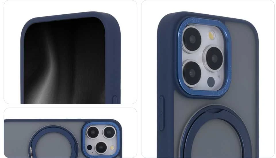 Tecto Shield Telforceone Saugus besisukančio mago dėklas, skirtas iPhone 13 6,1 colio, tamsiai mėlynas