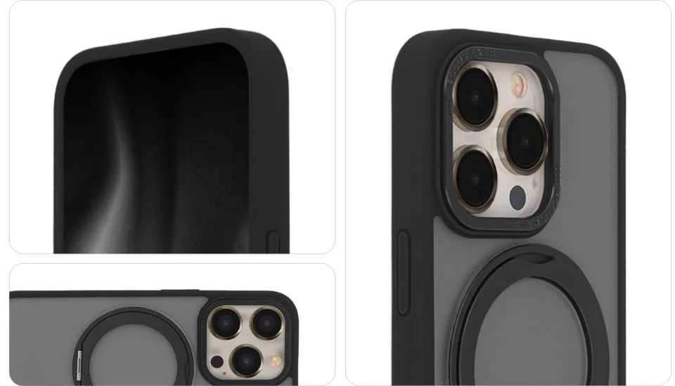 Tecto Shield Telforceone Saugus besisukančio mago dėklas, skirtas iPhone 14 Pro 6,1 colio, juodas