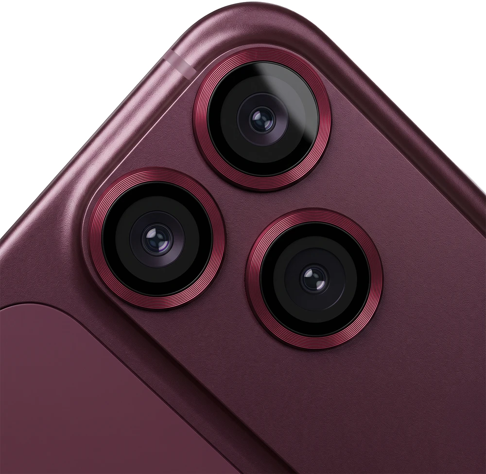 TFO „iPhone 18 Pro Max“ lęšių apsauginių stikliukų rinkinys, tamsiai vyšninės spalvos