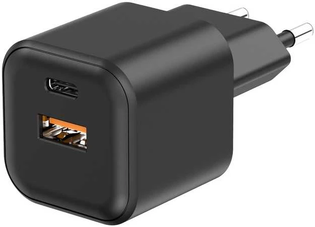 Setty sieninis įkroviklis USB-A + USB-C 35W LSGaN-AC-351 juodas