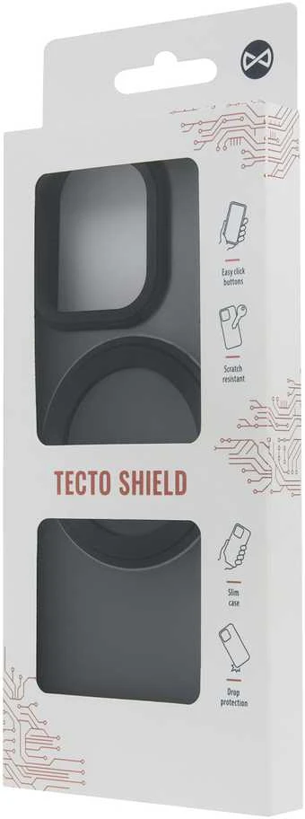 Tecto Shield Silikoninis minkštas „Magsafe“ dėklas, skirtas „Samsung Galaxy A14 4G / A14 5G“, juodas