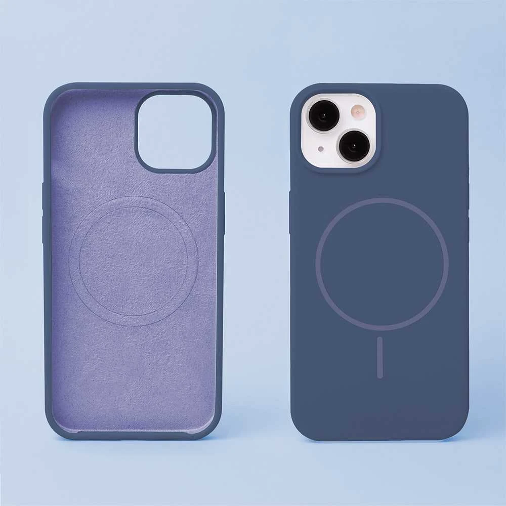 TFO Plonas silikoninis Mag dėklas, skirtas iPhone 16 Pro Max 6,9" tamsiai mėlynas