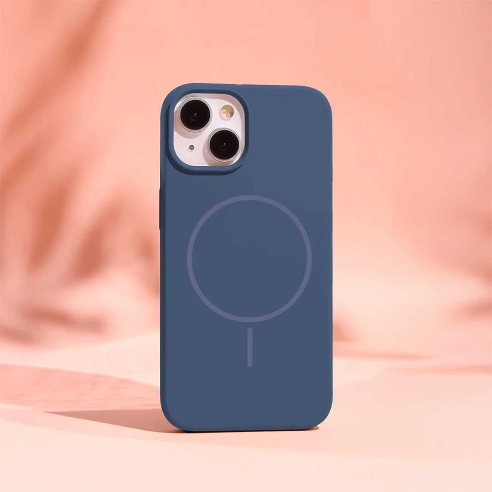 TFO Plonas silikoninis Mag dėklas, skirtas iPhone 16 Pro Max 6,9" tamsiai mėlynas