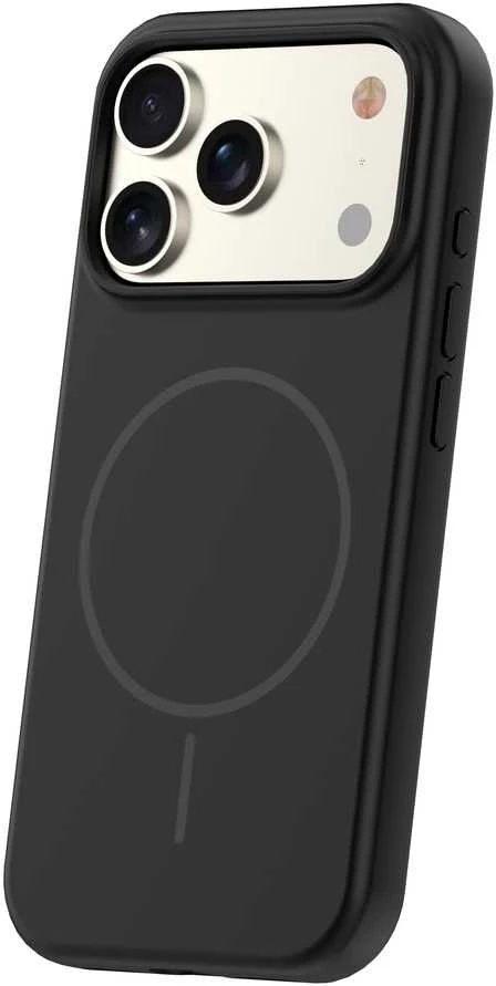 TFO Plonas silikoninis „Magsafe“ dėklas, skirtas „iPhone 17 Pro“, juodas