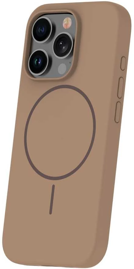 TFO Telforceone Silikoninis plonas „Mag“ dėklas, skirtas „iPhone 15 Pro Max 6,7“; rudas