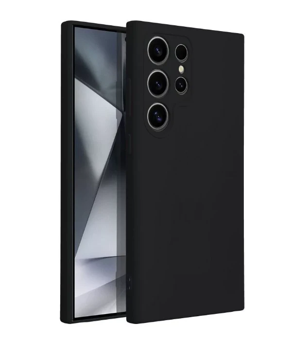 Telforceone Silikoninis dėklas skirtas Samsung Galaxy S24 Ultra telefonui, juodas