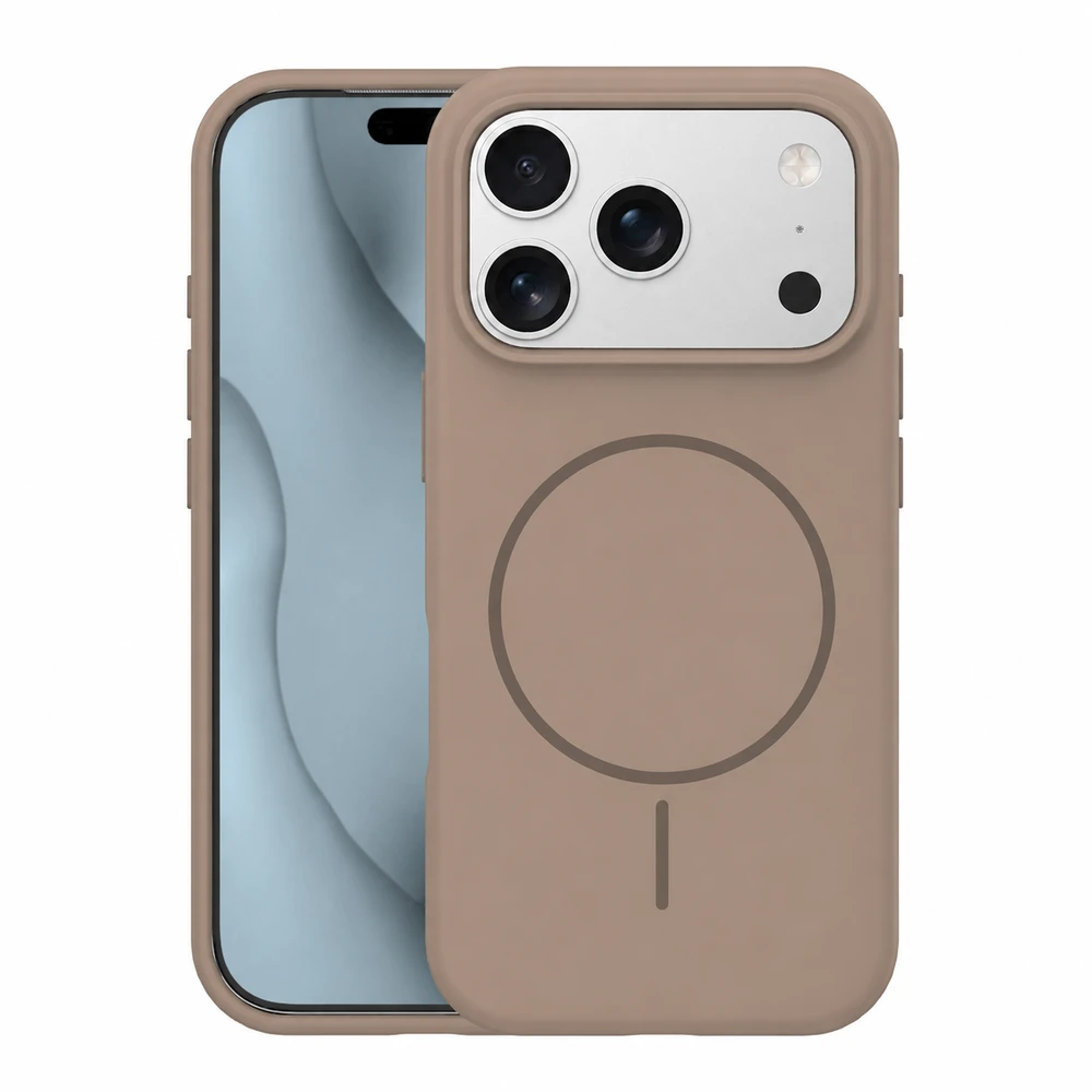 TFO Telforceone Silikoninis plonas „Mag“ dėklas, skirtas „iPhone 17 Pro Max 6,9“ / „18 Pro Max 6,9“; rudas