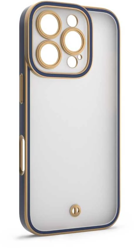 Telforceone Silky Šilkinis auksinis dėklas, skirtas „iPhone 16“, mėlynas