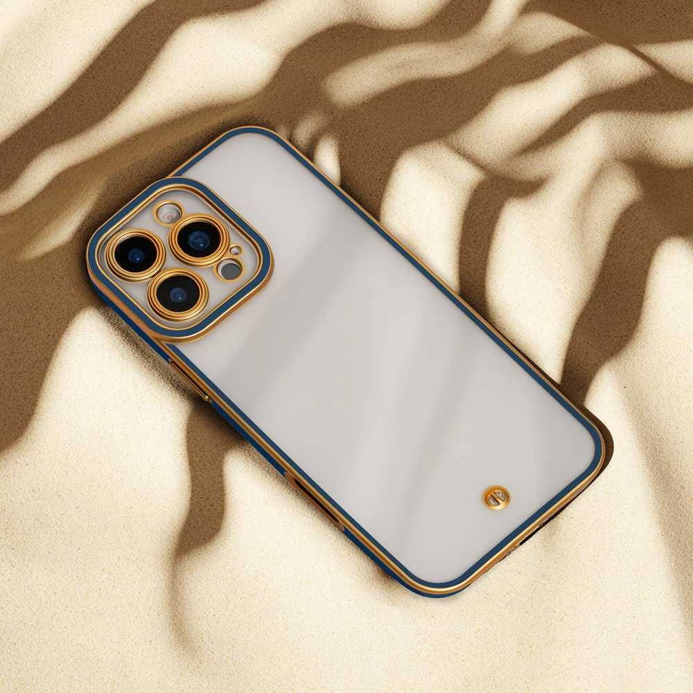 Telforceone Šilkinis auksinis dėklas, skirtas „iPhone 17 Air 6,6“; mėlynas