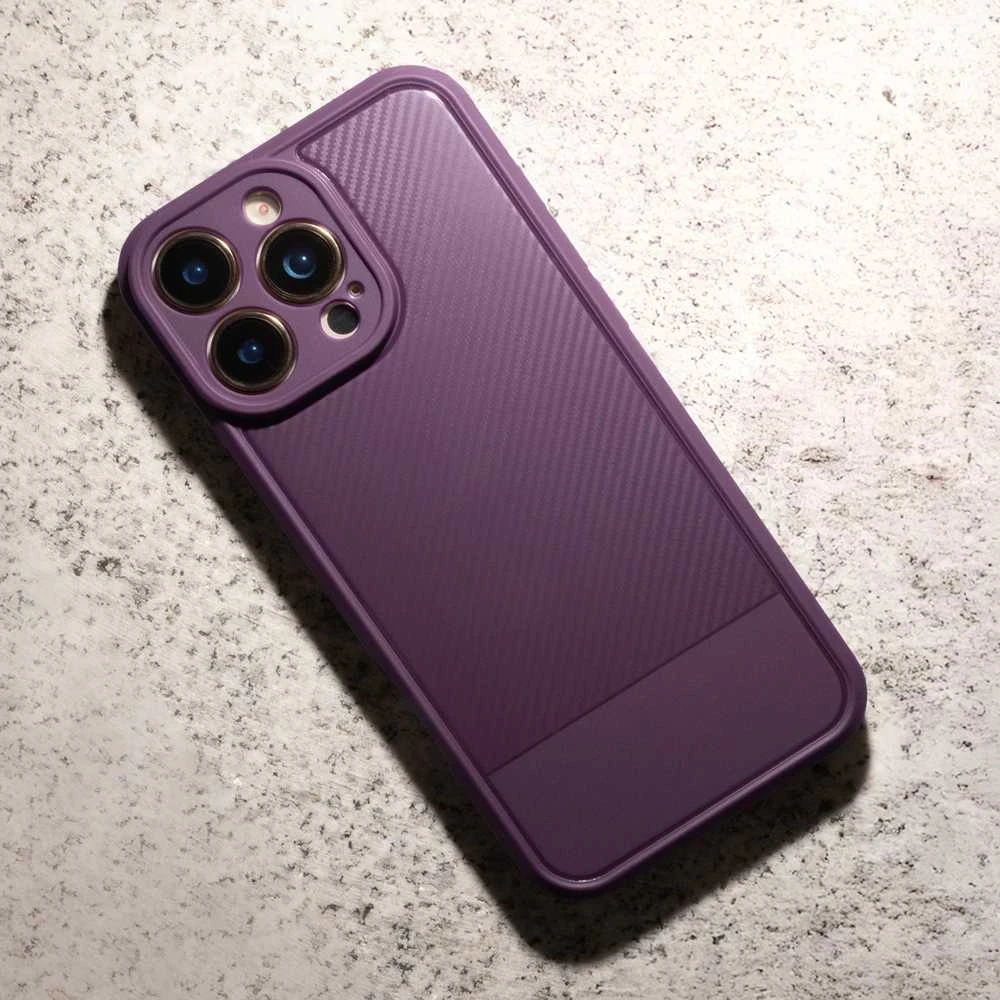 Dėklas TFO Telforceone Simple Carbon case for Xiaomi Redmi 14C 4G/ 14C 5G / Redmi A4 / POCO C75 violetinė