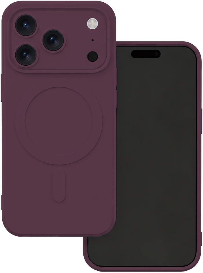 TFO Telforceone Simple Color Mag dėklas, skirtas iPhone 17 Pro 6,3" / 18 Pro 6,3", tamsios vyšninės spalvos