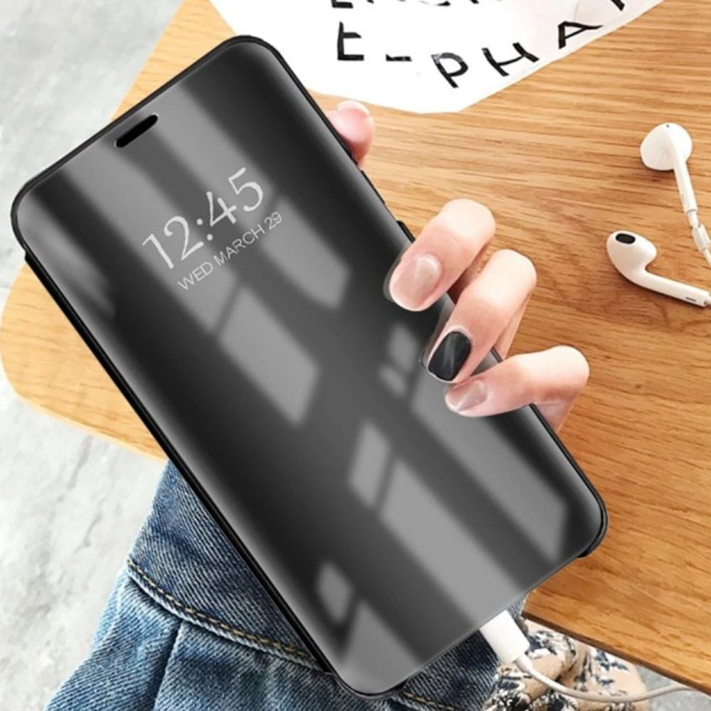 TelForceone Smart Clear View dėklas skirtas Xiaomi Redmi 10A, juodas