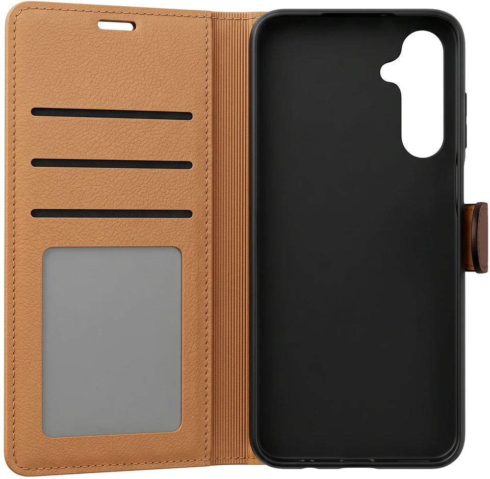 TFO Telforceone „Smart Luxe“ odinis dėklas, skirtas „Xiaomi Redmi Note 15 Pro 5G“, rudas