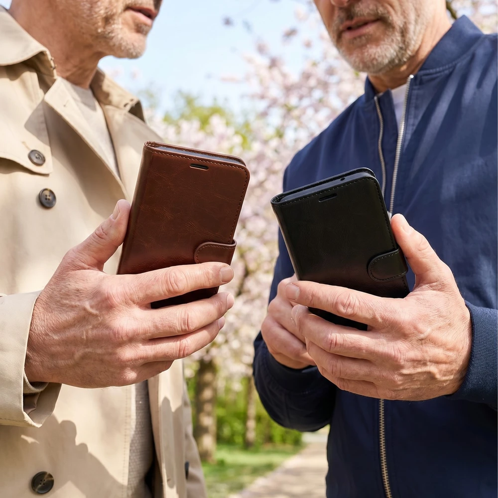 TFO Telforceone „Smart Luxe“ odinis dėklas, skirtas „Xiaomi Redmi Note 15 Pro 5G“, rudas