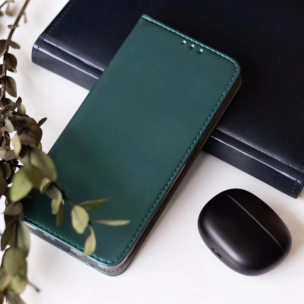 iLike atverčiamas dėklas skirtas Samsung A525 A52 4G/A526 A52 5G/A528 A52s 5G, tamsiai žalias