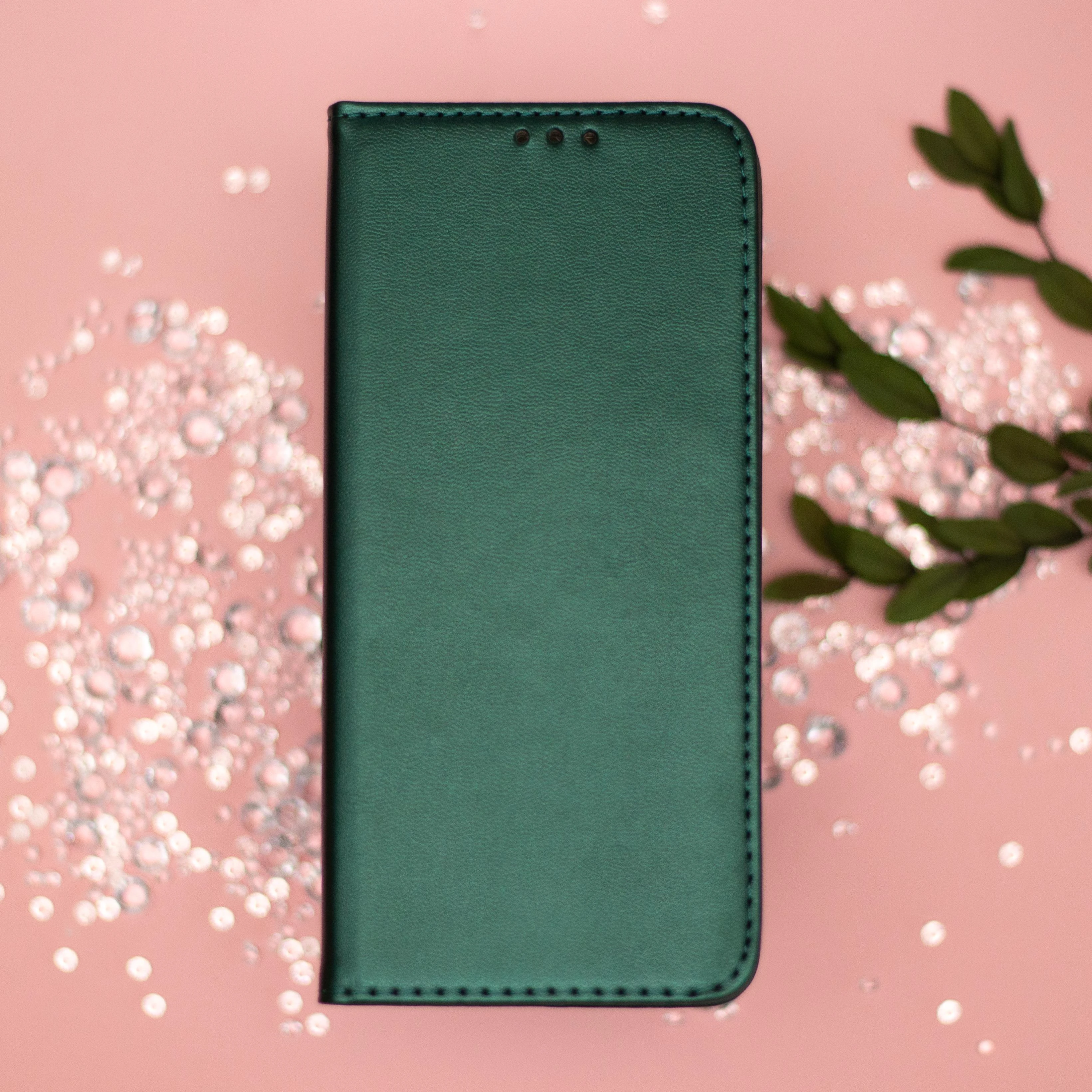 iLike atverčiamas dėklas skirtas Samsung A525 A52 4G/A526 A52 5G/A528 A52s 5G, tamsiai žalias