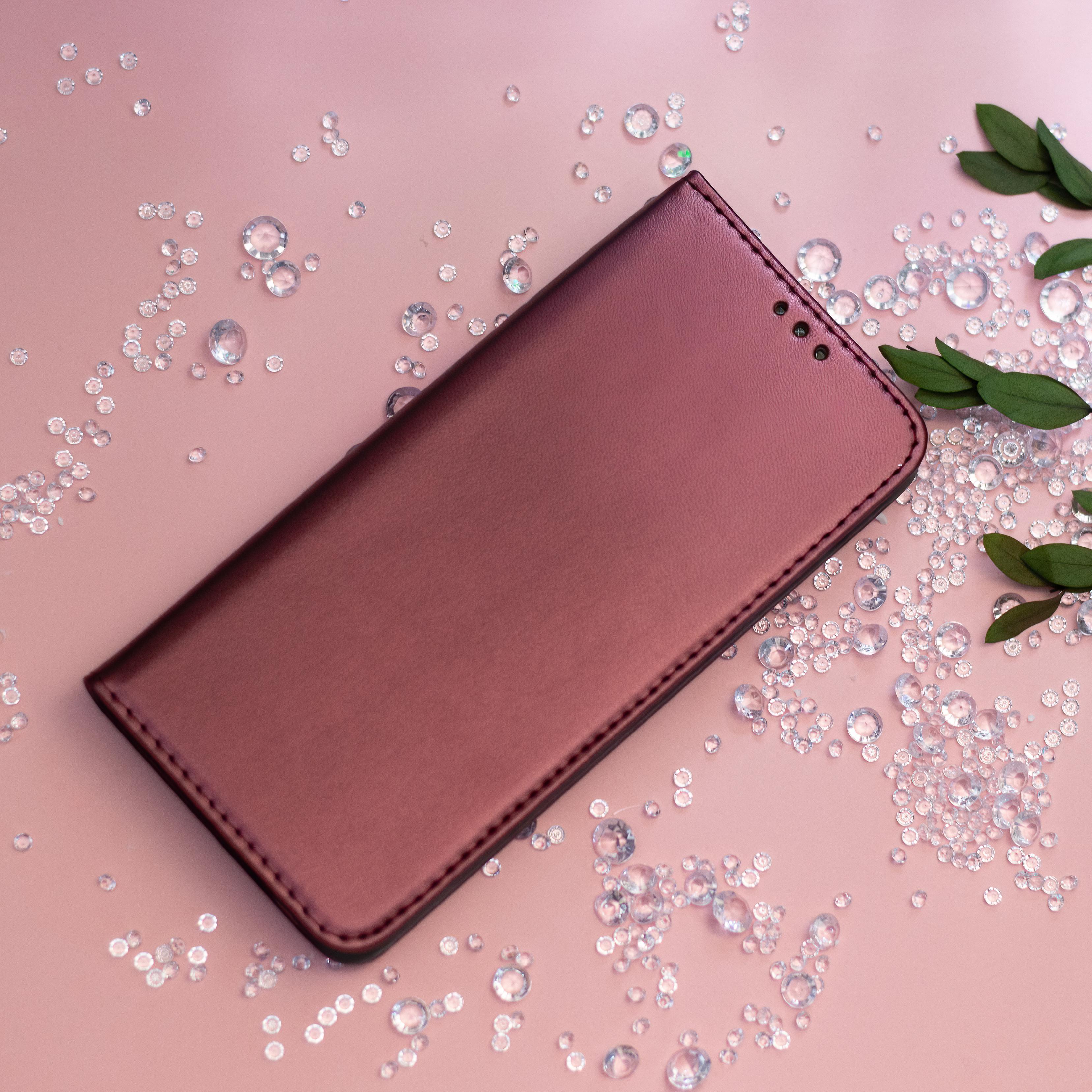 iLike TelForceone Išmanusis magnetinis dėklas, skirtas Xiaomi 12 5G / 12X 5G / 12S 5G bordo spalvos