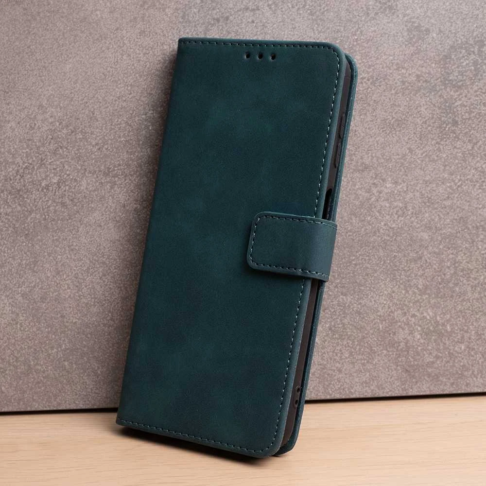 Dark Smart Velvet dėklas, skirtas iPhone 14 Pro 6,1" tamsiai žalias