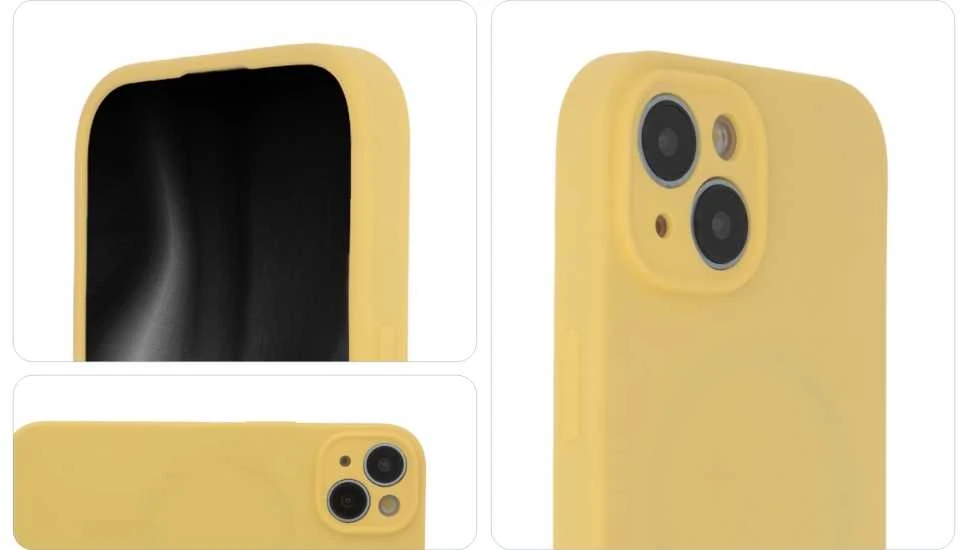 Tecto Shield Telforceone „Soft Touch Mag“ dėklas, skirtas „iPhone 15 Plus 6,7“ colio, pastelinės geltonos spalvos