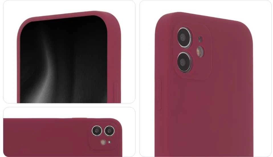 Tecto Shield Telforceone „Soft Touch Mag“ dėklas, skirtas „iPhone 12 6,1“ bordo spalvos