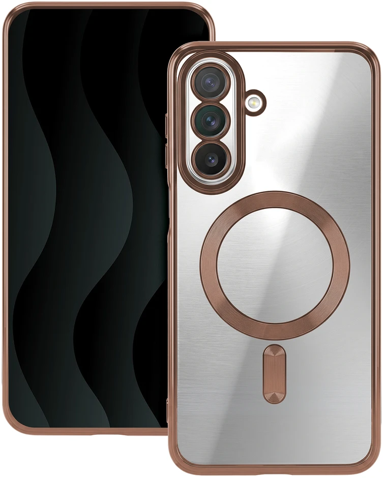 TFO Spalvotas Chrome Mag dėklas, skirtas Samsung Galaxy A27 5G, rožinio aukso spalvos