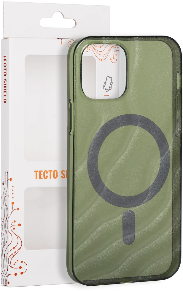 Tecto Shield Desert Mag dėklas, skirtas iPhone 12 / 12 Pro 6,1" tamsiai alyvuogių spalvos