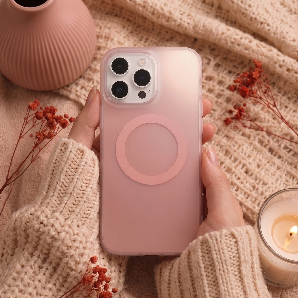 Dėklas Telforceone Tecto Shield Mistiq Mag case for iPhone 15 Pro 6,1" pink