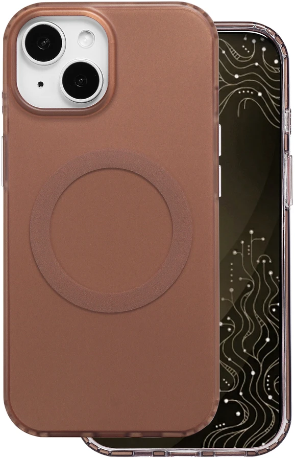 Dėklas Telforceone Tecto Shield Mistiq Mag case for iPhone 15 6,1" ruda
