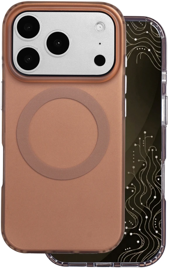 Dėklas Telforceone Tecto Shield Mistiq Mag case for iPhone 17 Pro 6,3" / 18 Pro 6,3" ruda