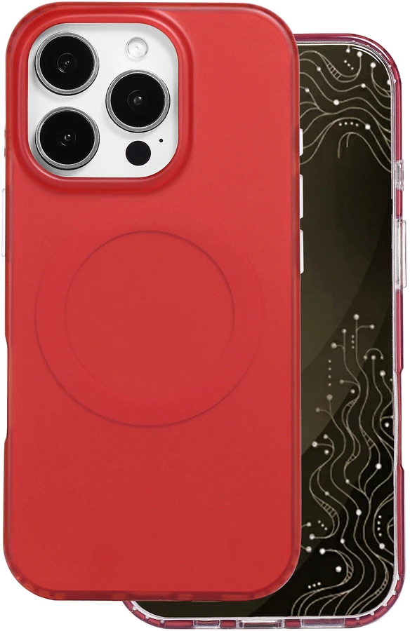 Dėklas Telforceone Tecto Shield Mistiq Mag case for iPhone 16 Pro 6,3" red