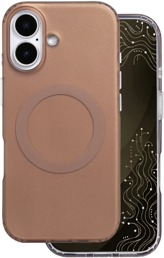 Dėklas Telforceone Tecto Shield Mistiq Mag case for iPhone 17 6,3" ruda