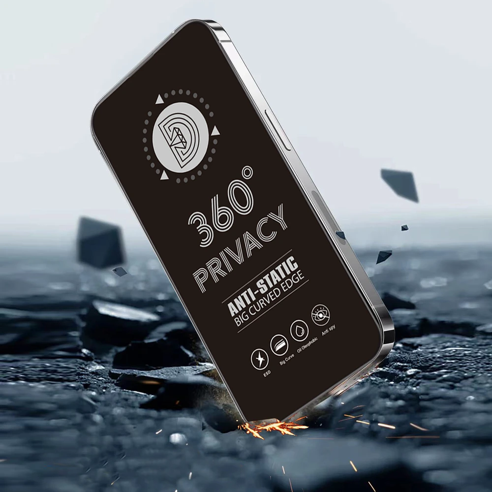 TFO „Telforceone“ grūdintas stiklas „Privacy 360“, skirtas „Samsung Galaxy S26 Plus“.