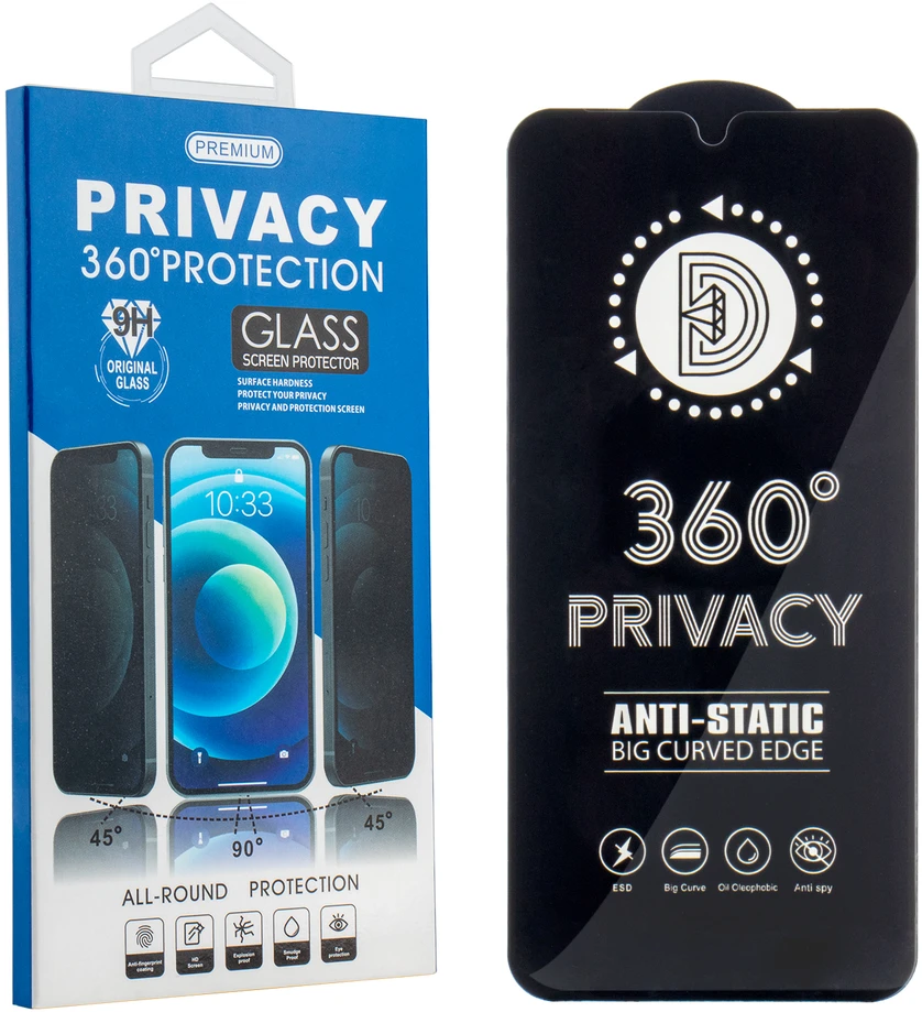 TFO Privatumą užtikrinantis 360° grūdintas stiklas Samsung Galaxy S24 Ultra, suderinamas su pirštų atspaudų skaitytuvu
