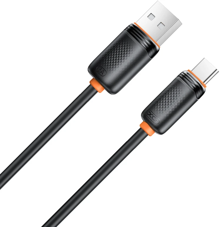 XO laidas NB302 USB – USB-C 1,0m 3A juodas