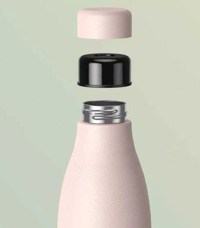 Remax Termosas su belaide kolonėle 500ml RB-M5 BLUETOOTH 5.0 rožinės spalvos