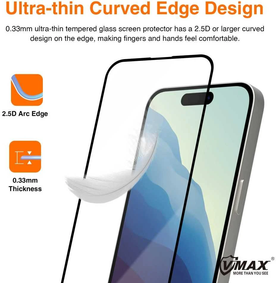 Vmax 9D grūdintas stiklas, skirtas Xiaomi Redmi 13
