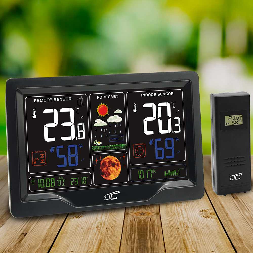 LTC Oem Meteorologinė stotis su spalvotu ekranu, juoda LXSTP09C