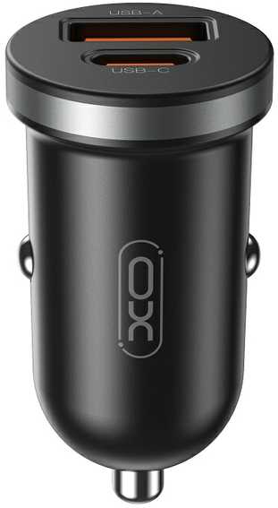 XO automobilinis įkroviklis CC56 PD 30W QC 1x USB 1x USB-C baltas + USB – USB-C laidas