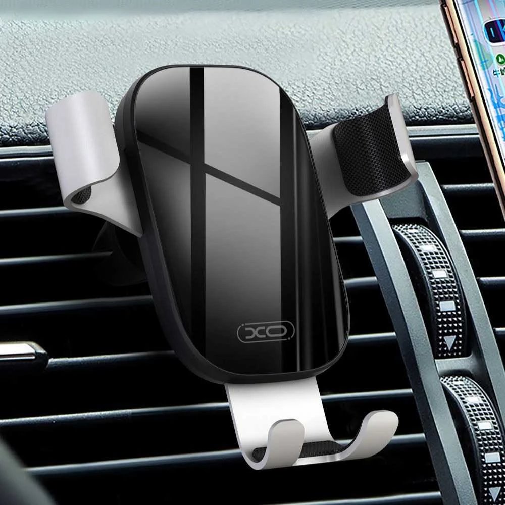 XO automobilinis laikiklis C37 gravity juodas skirtas oro išėjimui