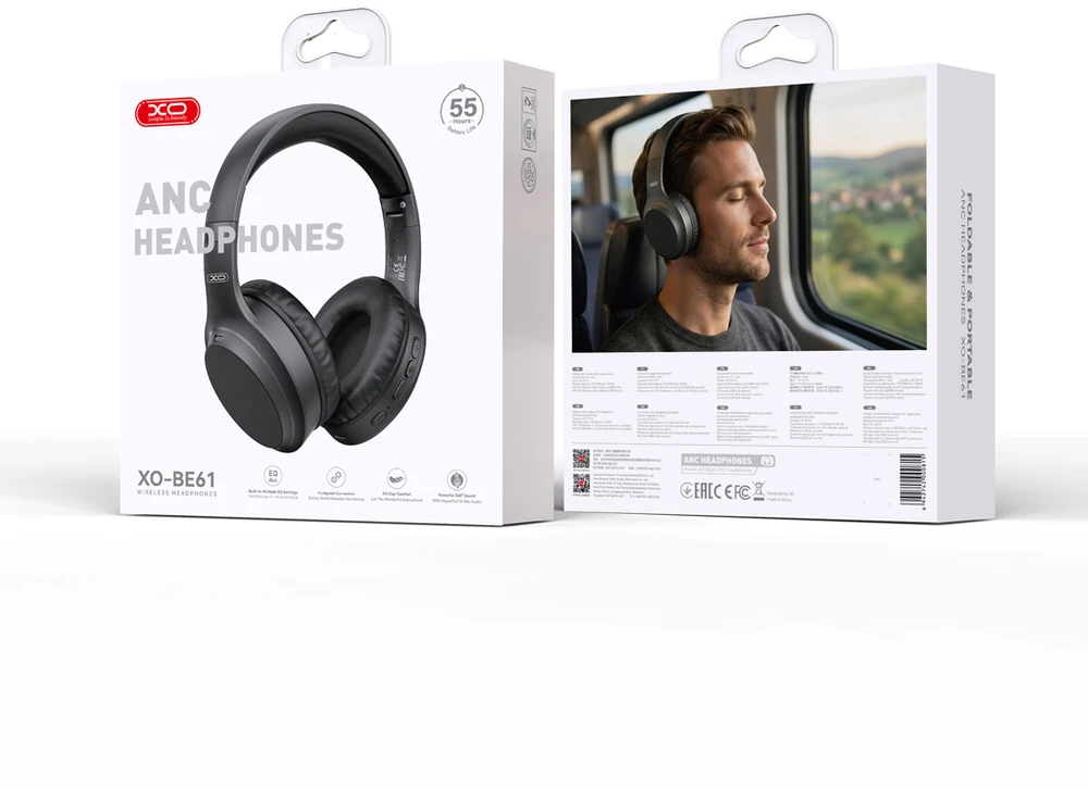XO „Bluetooth“ ausinės BE39 juodos