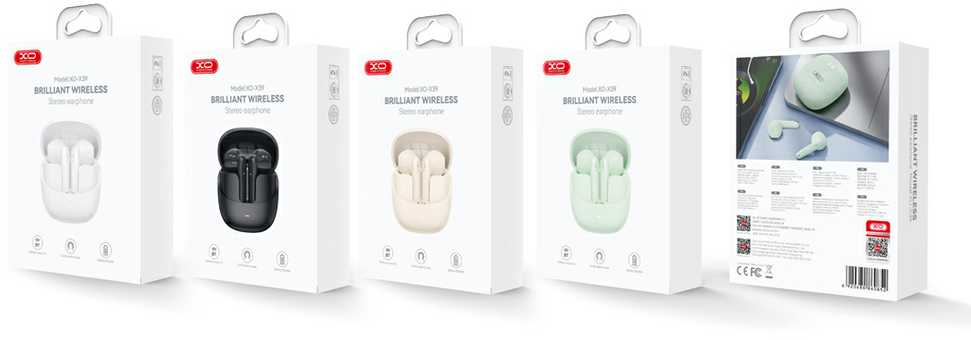 XO Bluetooth ausinės X39 TWS beige