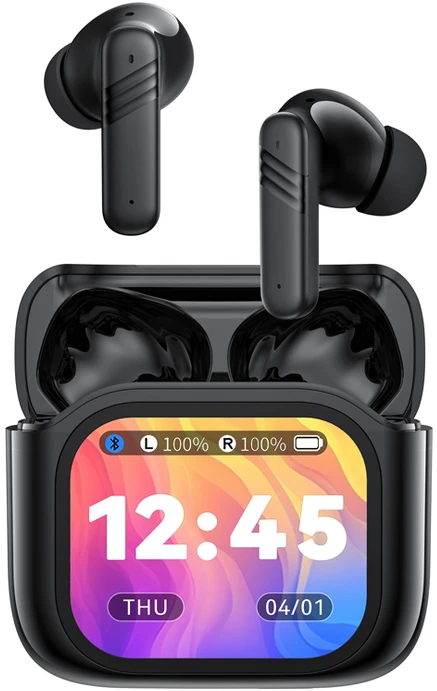XO Bluetooth ausinės X50 TWS LCD juodas ANC + ENC dual mic
