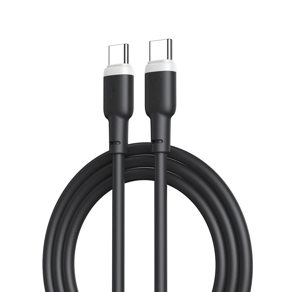 XO kabelis NB208B PD USB-C - USB-C 1,0m 60W baltos spalvos