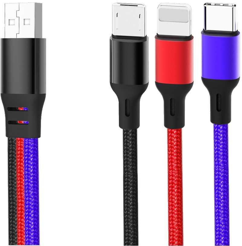 XO laidas NB143 USB – USB-C 2,0 m 2,4A juodas