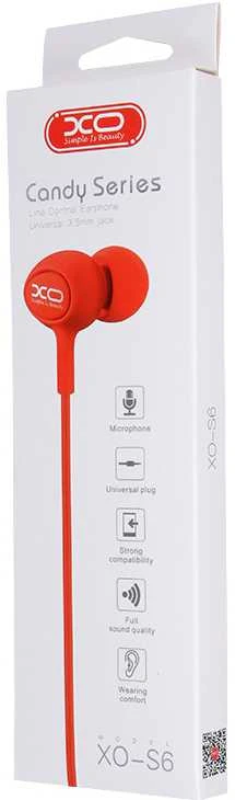 XO laidinės ausinės S6 jack 3,5mm juodos